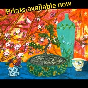 GICLEE PRINT  of Bonsai Tea from original art